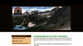 What Hardrock100.com website looked like in 2021 (2 years ago)