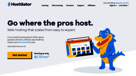 What Hostgator.com website looked like in 2021 (2 years ago)