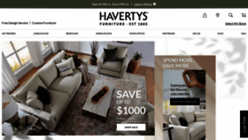 What Havertys.com website looked like in 2021 (2 years ago)