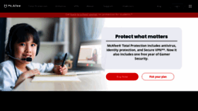 What Home.mcafee.com website looked like in 2021 (2 years ago)