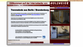 What Holzheier-trennwandbau.com website looked like in 2021 (2 years ago)