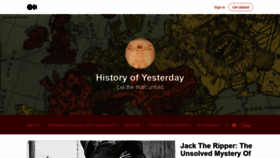 What Historyofyesterday.com website looked like in 2021 (2 years ago)