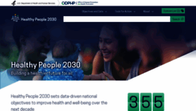 What Healthypeople.gov website looked like in 2021 (2 years ago)