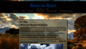 What Hiking4health.com website looked like in 2021 (2 years ago)