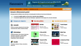 What Hannuaire.fr website looked like in 2021 (2 years ago)