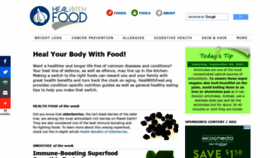 What Healwithfood.org website looked like in 2021 (2 years ago)