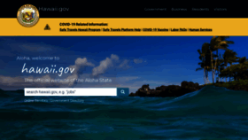 What Hawaii.gov website looked like in 2021 (2 years ago)