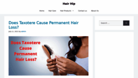 What Hairhip.com website looked like in 2021 (2 years ago)
