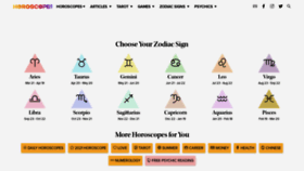 What Horoscope.com website looked like in 2021 (2 years ago)