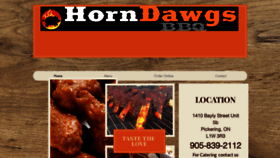What Horndawgsbbqpickering.com website looked like in 2021 (2 years ago)