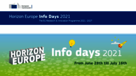 What Horizon-europe-infodays2021.eu website looked like in 2021 (2 years ago)