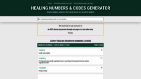 What Healingnumbers.info website looked like in 2021 (2 years ago)