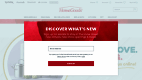 What Homegoods.com website looked like in 2021 (3 years ago)