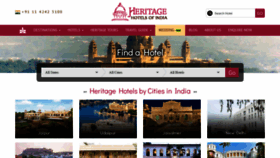 What Heritagehotelsofindia.com website looked like in 2021 (2 years ago)