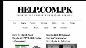 What Help.com.pk website looked like in 2021 (2 years ago)