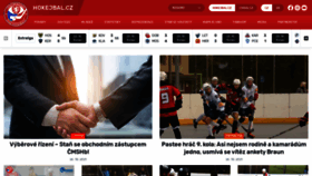 What Hokejbal.cz website looked like in 2021 (2 years ago)