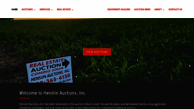What Henslinauctions.com website looked like in 2021 (2 years ago)