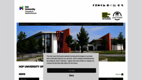What Hof-university.com website looked like in 2021 (2 years ago)