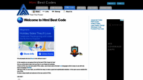 What Htmlbestcodes.com website looked like in 2021 (2 years ago)