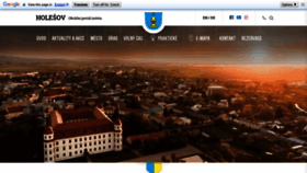 What Holesov.cz website looked like in 2021 (2 years ago)