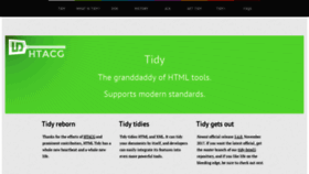 What Html-tidy.org website looked like in 2021 (4 years ago)