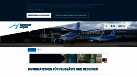 What Hannover-airport.de website looked like in 2021 (2 years ago)