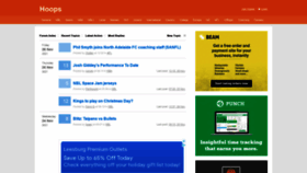 What Hoops.com.au website looked like in 2021 (2 years ago)