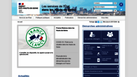 What Hauts-de-seine.gouv.fr website looked like in 2021 (2 years ago)
