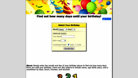 What Howmanydaysuntilmybirthday.com website looked like in 2021 (2 years ago)
