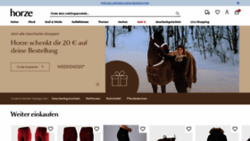 What Horze.de website looked like in 2021 (2 years ago)