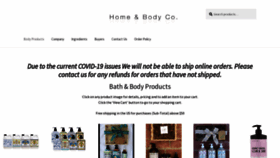 What Homeandbodyco.com website looked like in 2021 (2 years ago)
