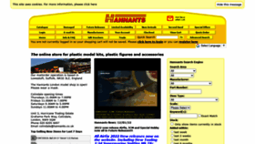 What Hannants.co.uk website looked like in 2022 (3 years ago)