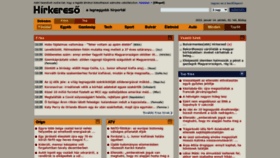 What Hirkereso.hu website looked like in 2022 (3 years ago)
