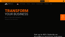 What Hashmicro.com website looked like in 2022 (2 years ago)