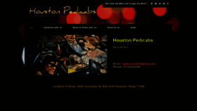What Houstonpedicab.com website looked like in 2022 (2 years ago)