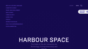 What Harbour.space website looked like in 2022 (2 years ago)