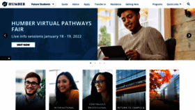 What Humber.ca website looked like in 2022 (2 years ago)