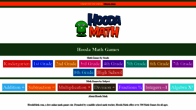 What Hoodamath.com website looked like in 2022 (3 years ago)