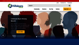 What Hillsboro-oregon.gov website looked like in 2022 (2 years ago)