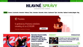 What Hlavnespravy.sk website looked like in 2022 (3 years ago)