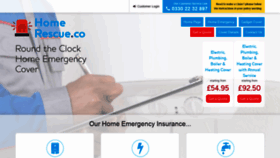 What Homerescue.co website looked like in 2022 (3 years ago)