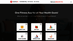What Healthifyme.com website looked like in 2022 (2 years ago)