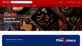 What Heb.com website looked like in 2022 (2 years ago)