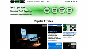 What Helpdeskgeek.com website looked like in 2022 (2 years ago)