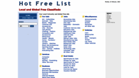 What Hotfreelist.com website looked like in 2022 (2 years ago)