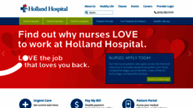 What Hollandhospital.org website looked like in 2022 (2 years ago)