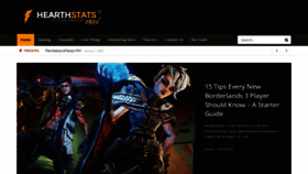 What Hearthstats.net website looked like in 2022 (2 years ago)