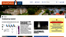 What Haapsalu.ee website looked like in 2022 (2 years ago)
