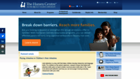 What Hanen.org website looked like in 2022 (2 years ago)