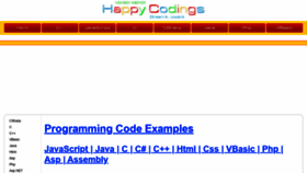 What Happycodings.com website looked like in 2022 (2 years ago)
